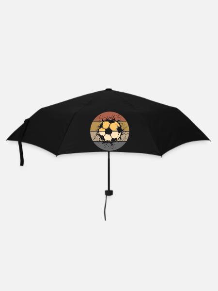 Football Rétro Ballon Fan De Football Joueur Sports De Balle - Parapluie standard - noir