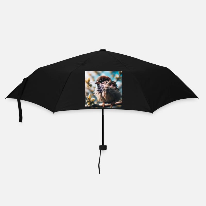 Spatz - Regenschirm (klein) - Schwarz