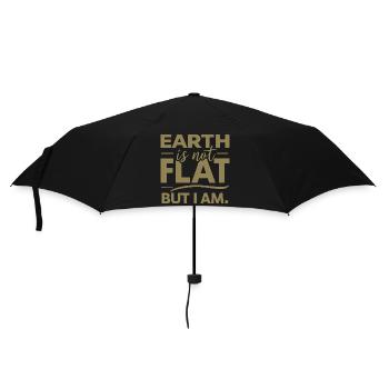 Satire Flache Erde Ironische Witze - Regenschirm (klein) - Schwarz - Vorne
