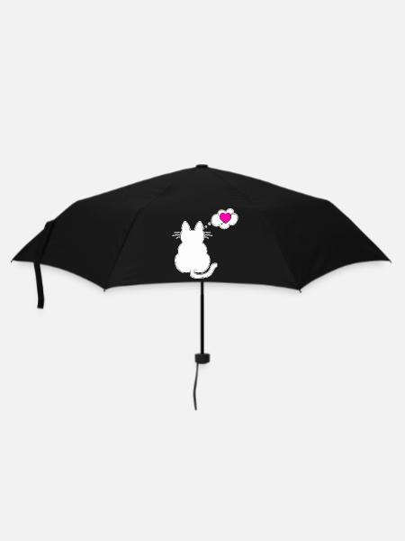 Love my cat & my cat loves me - Umbrella (small) - black