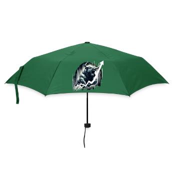 Taurus Bull Stocks Geometry Wall Street Gift - Umbrella (small) - bottlegreen - Front