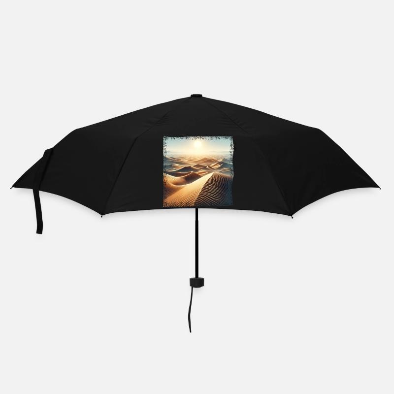 Coucher de soleil dans le désert du Sahara - Parapluie standard - noir