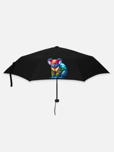 Koala - Regenschirm (klein) - Schwarz