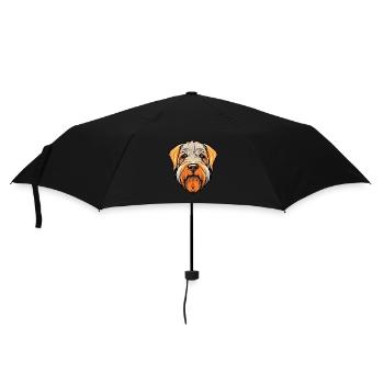 Doux enduit Wheaten Terrier chien race aquarelle C - Parapluie standard - noir - Devant
