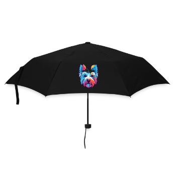 West Highland White Terrier Dog Breed Watercolor C - Umbrella (small) - black - Front
