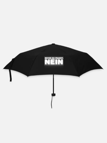 Bevor Du Fragst NEIN - Regenschirm (klein) - Schwarz