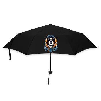 Saint Bernard Gangsta Gangster chien cadeau - Parapluie standard - noir - Devant