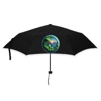 Cycle de fusion biotechnologique durable - Parapluie standard - noir - Devant