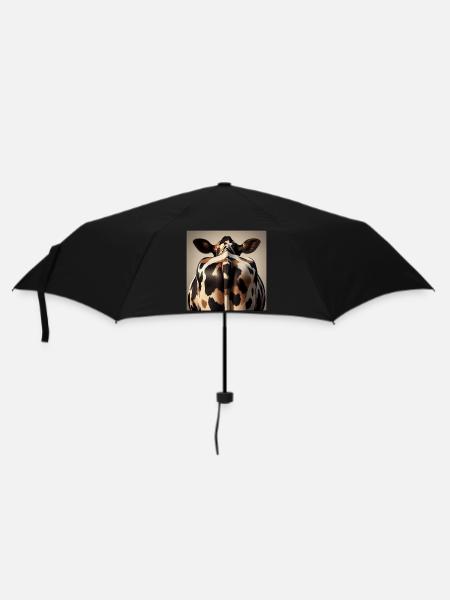 Kuh von hinten - Regenschirm (klein) - Schwarz