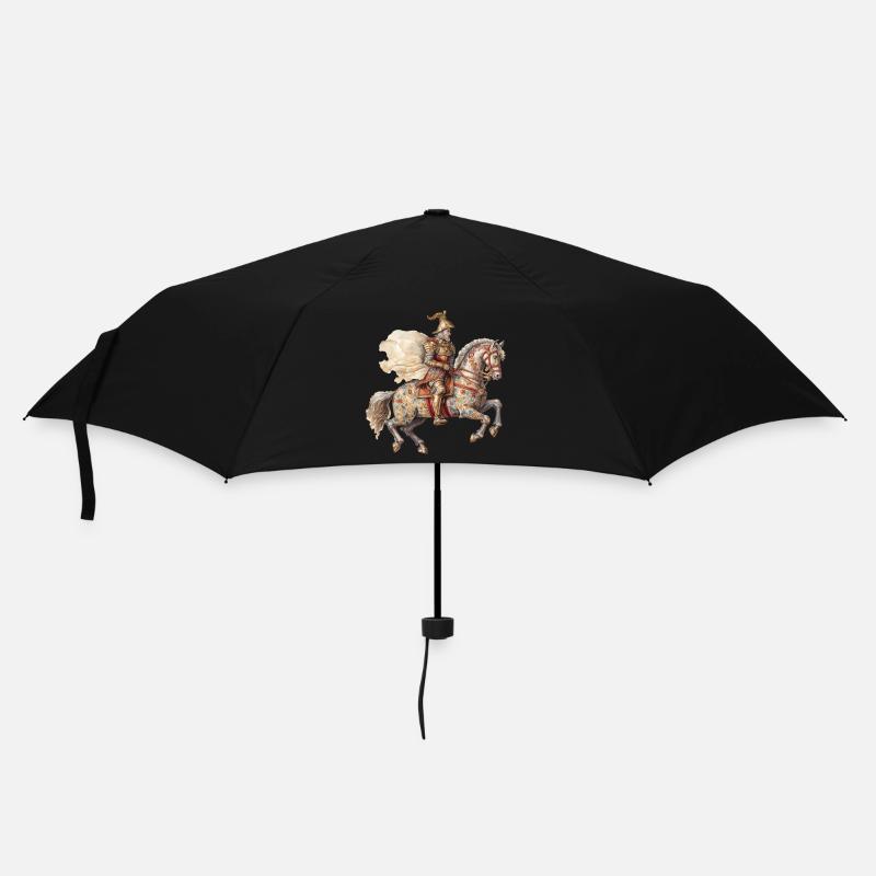 Chevalier à cheval, Moyen Âge - Parapluie standard - noir