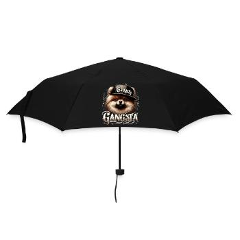 Petit cadeau de chien Spitz Gangsta Gangster - Parapluie standard - noir - Devant