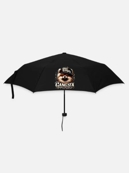 Petit cadeau de chien Spitz Gangsta Gangster - Parapluie standard - noir
