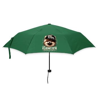 Petit cadeau de chien Spitz Gangsta Gangster - Parapluie standard - vert bouteille - Devant