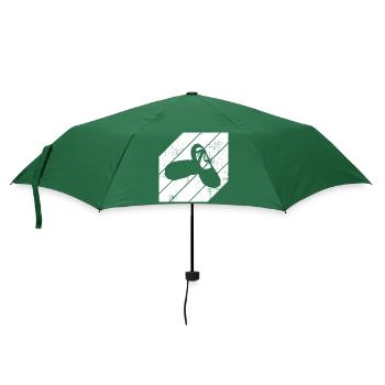Ballet Shoes Sketch - Umbrella (small) - bottlegreen - Front