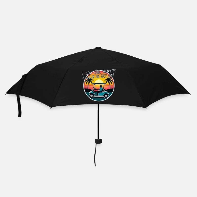 I like long, romantic rides in the golf cart - Umbrella (small) - black