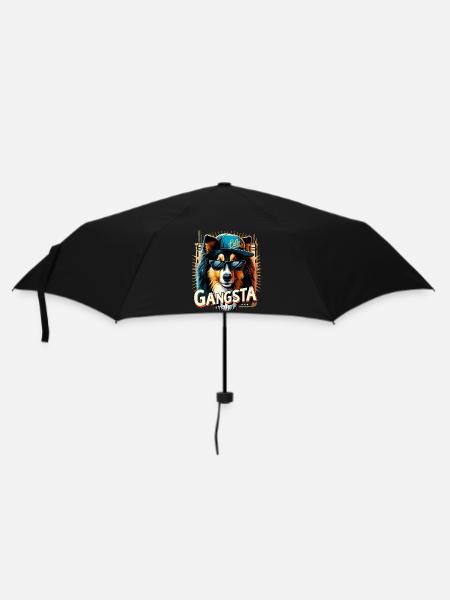 Collie Gangsta Gangster chien cadeau - Parapluie standard - noir