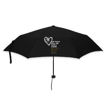 Unser Schmerz ist real, unsere Hoffnung schwindet - Regenschirm (klein) - Schwarz - Vorne