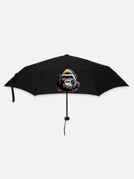 Gorilla - Regenschirm (klein) - Schwarz