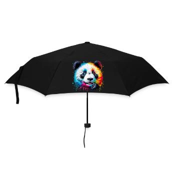 Panda - Regenschirm (klein) - Schwarz - Vorne