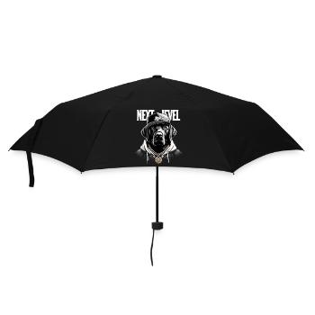 Schwarzer Labrador Next Level Hund Geschenk - Regenschirm (klein) - Schwarz - Vorne