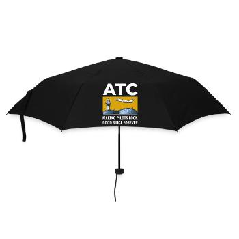 Contrôleur de la circulation aérienne ATC Aviation Humour Avion - Parapluie standard - noir - Devant