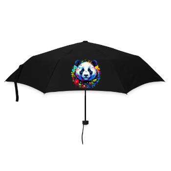 Panda - Regenschirm (klein) - Schwarz - Vorne