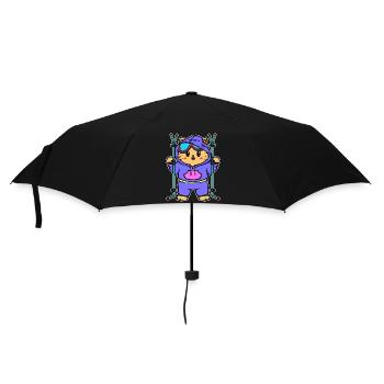 Snow Winter Skiers Winter sports Winter season - Umbrella (small) - black - Front