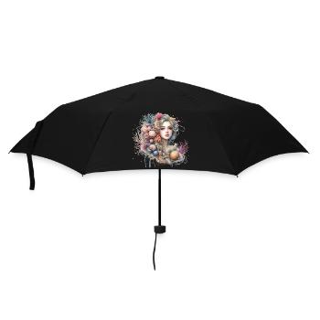 Fantastic, Mermaid, Artwork, Colorful, - Umbrella (small) - black - Front