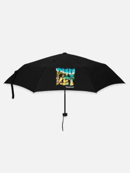 Phuket Thailand Strand Urlaub Design - Regenschirm (klein) - Schwarz