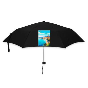 Nice France Vintage Travel Poster WPA Art Souvenir - Umbrella (small) - black - Front