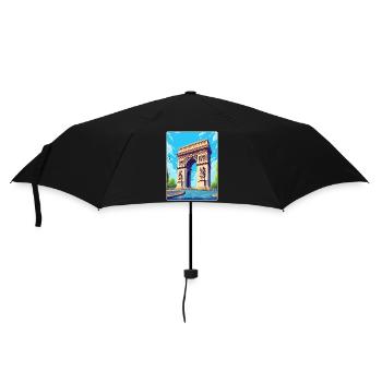 Arc de Triomphe Paris France Vintage Poster de voyage - Parapluie standard - noir - Devant
