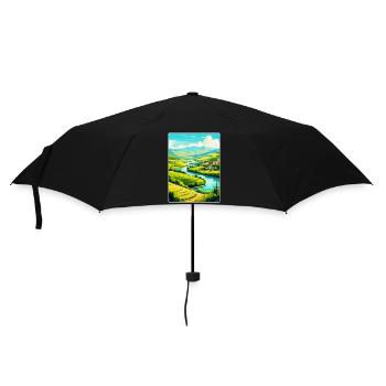 Douro-Tal Portugal Vintage Reiseposter WPA - Regenschirm (klein) - Schwarz - Vorne