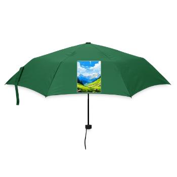 Pyrenäen-Nationalpark Frankreich Reiseplakat WPA - Regenschirm (klein) - Flaschengrün - Vorne