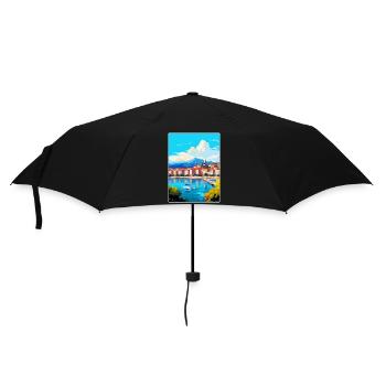 Cannes France Vintage Travel Poster WPA Souvenir - Umbrella (small) - black - Front