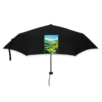 Vallée du Douro Portugal Affiche de voyage vintage WPA - Parapluie standard - noir - Devant