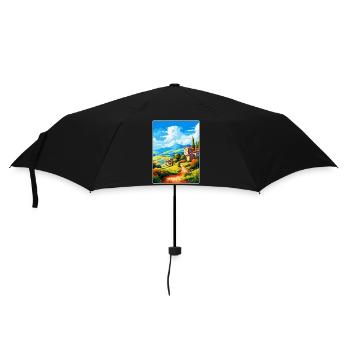 Amarante Portugal Affiche de voyage vintage souvenir - Parapluie standard - noir - Devant