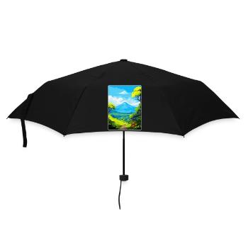 Parc National de la Réunion France Affiche de voyage WPA - Parapluie standard - noir - Devant