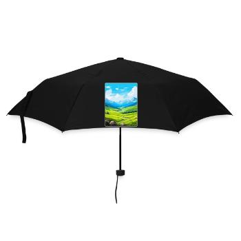 Pyrenäen-Nationalpark Frankreich Reiseplakat WPA - Regenschirm (klein) - Schwarz - Vorne
