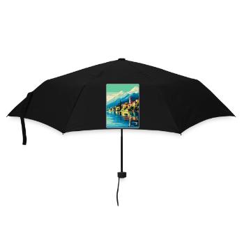 Lake Como Italy Vintage Travel Poster Souvenir WPA - Umbrella (small) - black - Front