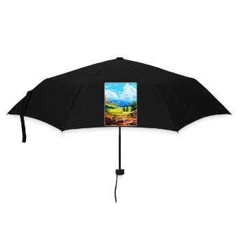 Sierra De Guadarrama Nationalpark Spanien Poster - Regenschirm (klein) - Schwarz - Vorne