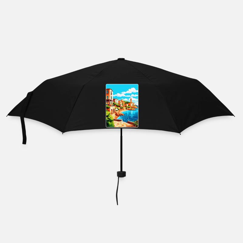 Costa Brava Espagne Affiche de voyage vintage souvenir - Parapluie standard - noir
