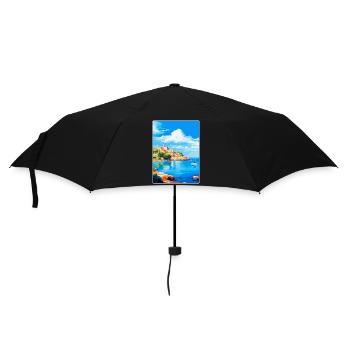 Balearen Spanien Vintage Reiseplakat WPA - Regenschirm (klein) - Schwarz - Vorne