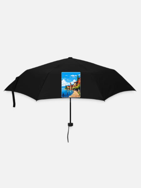 Sirmione Italie Affiche de voyage vintage Souvenir WPA - Parapluie standard - noir
