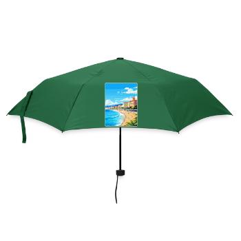 Nice France Vintage Travel Poster WPA Art Souvenir - Umbrella (small) - bottlegreen - Front
