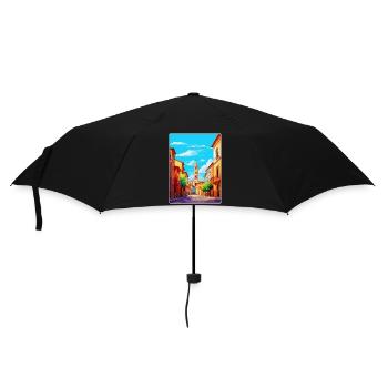 Parme Italie Affiche de voyage vintage WPA Art Souvenir - Parapluie standard - noir - Devant