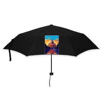 Petersdom Italien Vintage Reiseplakat - Regenschirm (klein) - Schwarz - Vorne