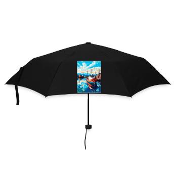 Husavik Iceland Vintage Travel Poster Souvenir WPA - Umbrella (small) - black - Front