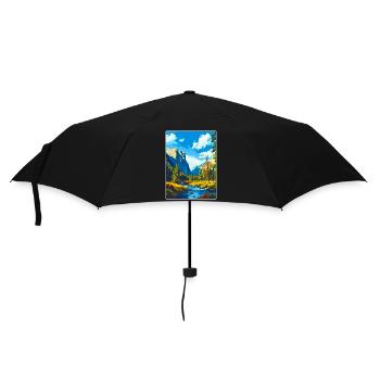 Parc national de Yosemite Californie Affiche de voyage - Parapluie standard - noir - Devant