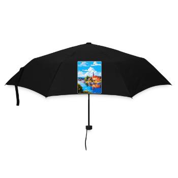 Souvenir de l’affiche de voyage vintage Naantali Finlande - Parapluie standard - noir - Devant