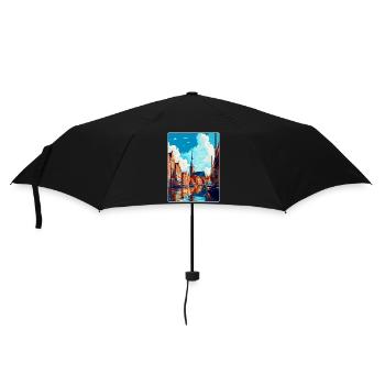 Haarlem Pays-Bas Poster de voyage vintage souvenir - Parapluie standard - noir - Devant